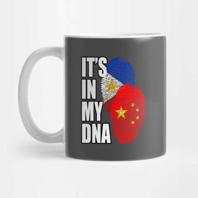 Filipino And Chinese Mix Heritage DNA Flag by Just Rep It!!